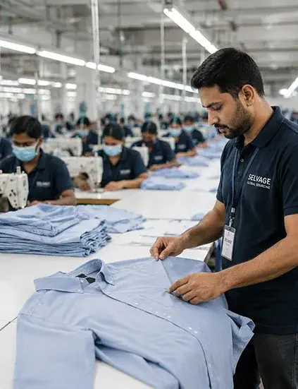 Garment sample in a development studio